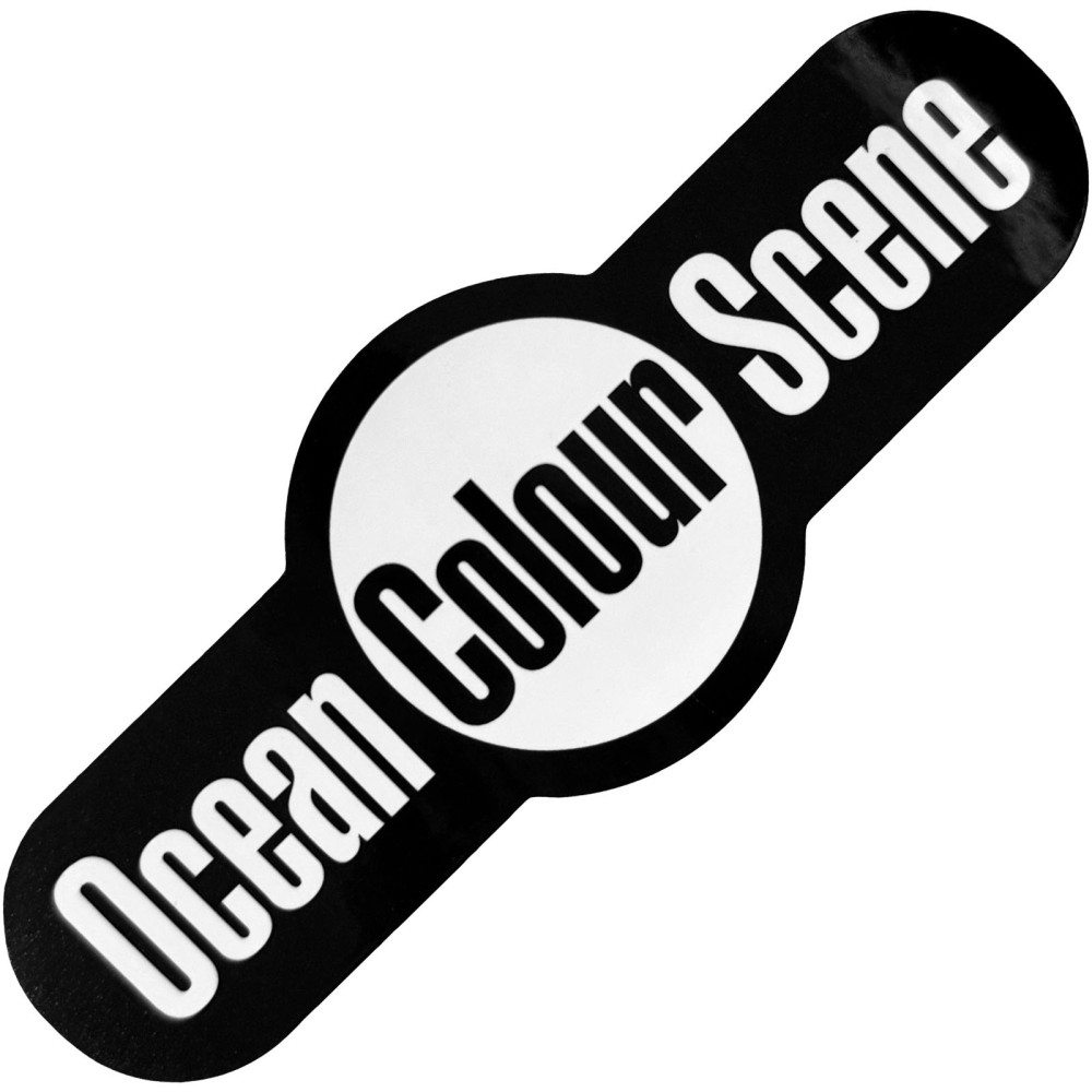 Ocean Colour Scene - Long Logo Autocollant - Noir/Blanc